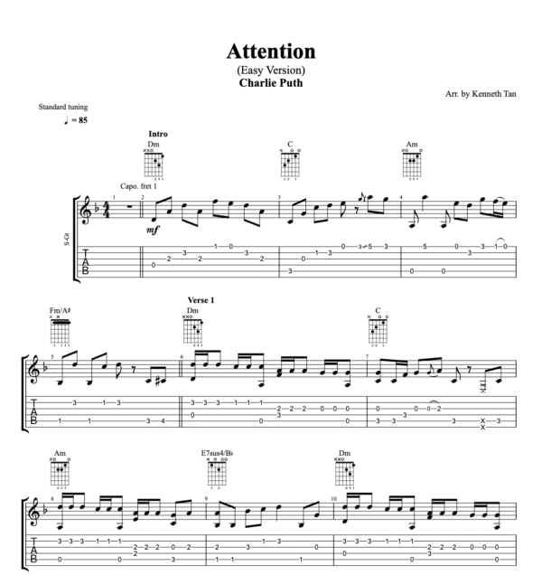 Attention (Easy Version) - Charlie Puth