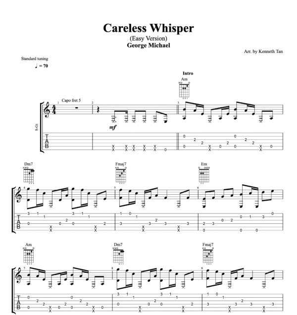 Careless Whisper (Easy Version) - George Michael