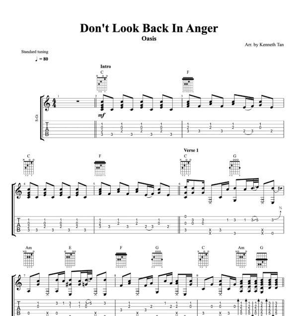 Don't Look Back In Anger - Oasis