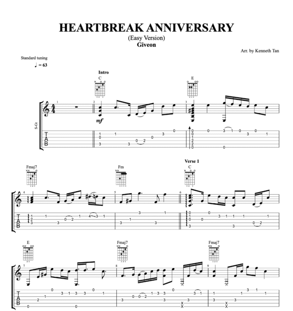 HEARTBREAK ANNIVERSARY (Easy Version) - Giveon