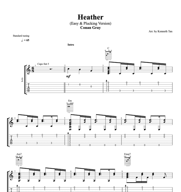 Heather (Easy Version) - Conan Gray