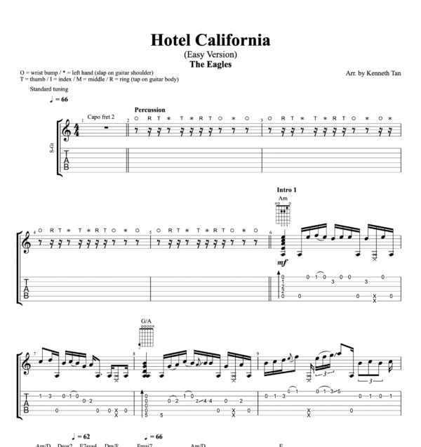 Hotel California (Easy Version) - The Eagles