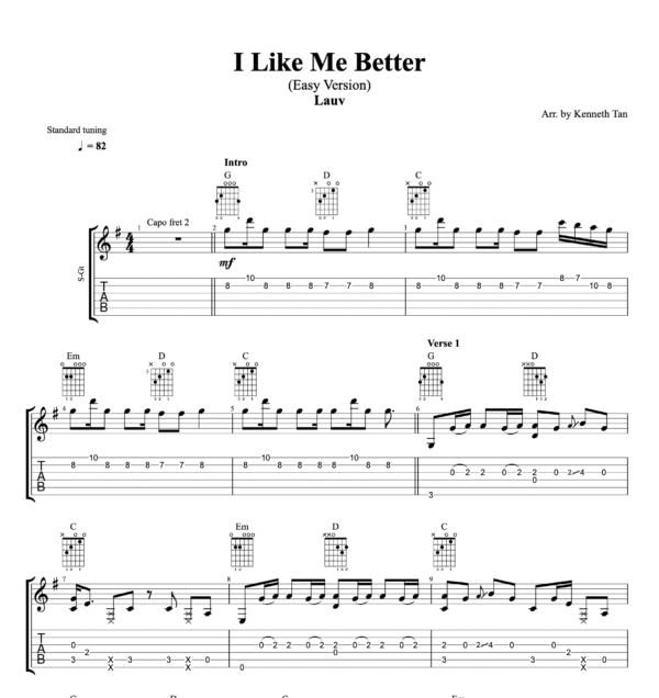 I Like Me Better (Easy Version) - Lauv