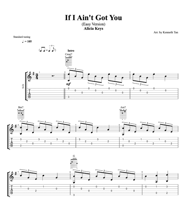 If I Ain't Got You (Easy Version) - Alicia Keys