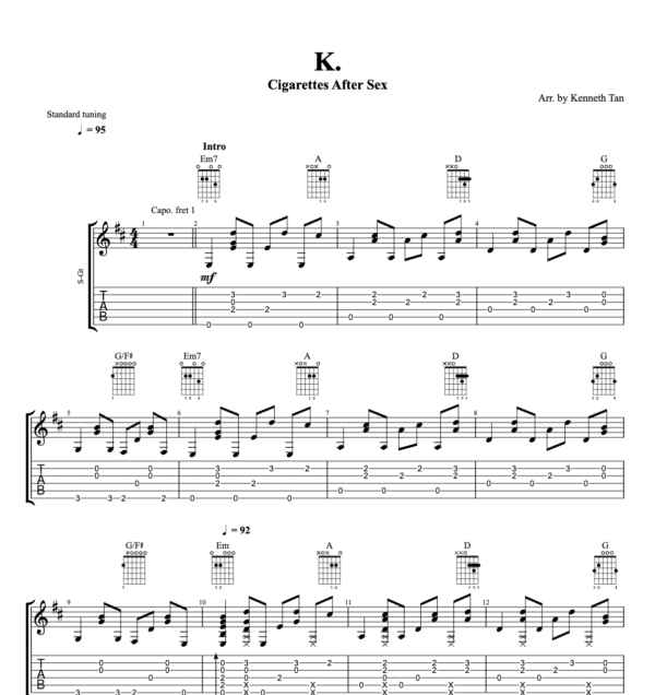 K. - Cigarettes After Sex