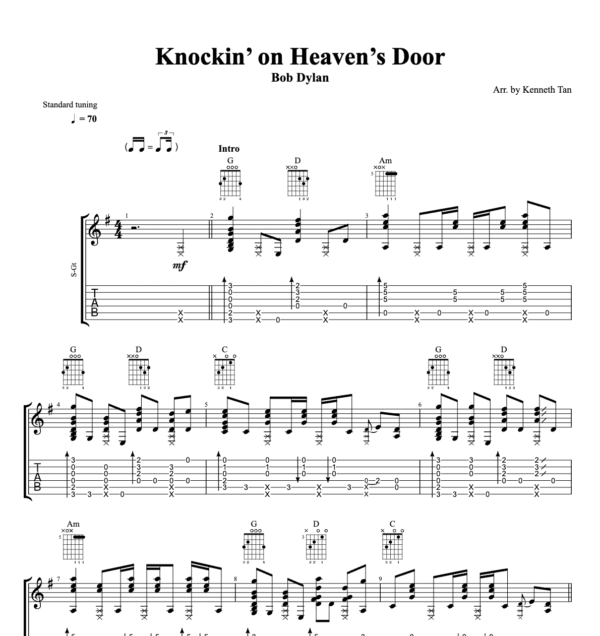Knockin’ on Heaven’s Door - Bob Dylan
