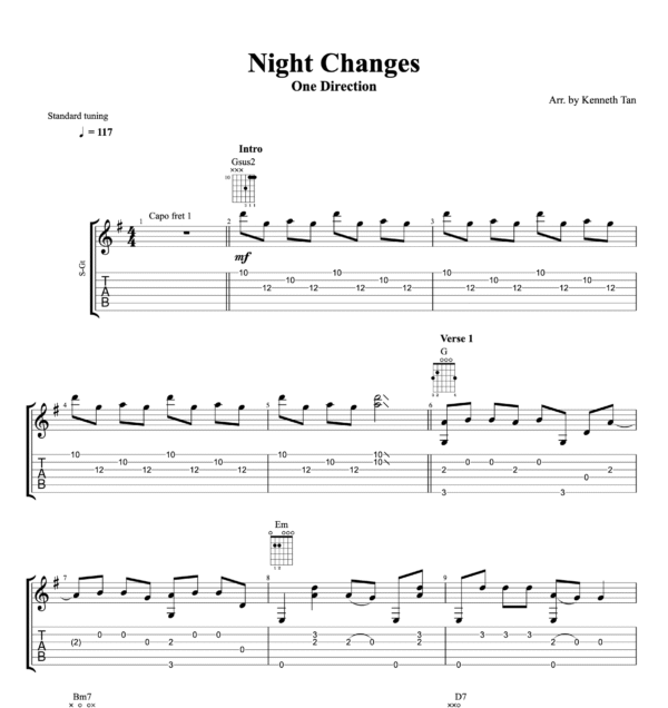 Night Changes - One Direction