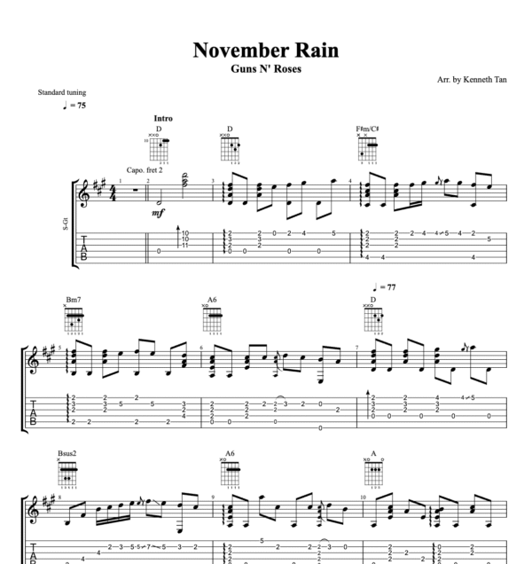 November Rain - Guns N' Roses