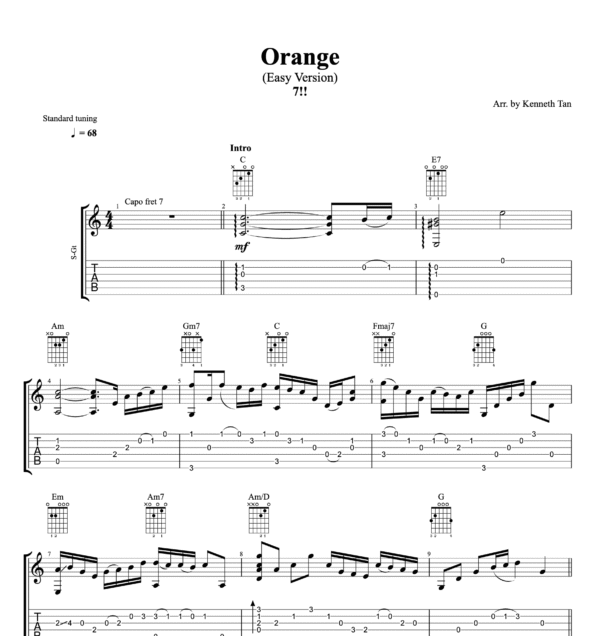 Orange (Easy Version) - 7!!