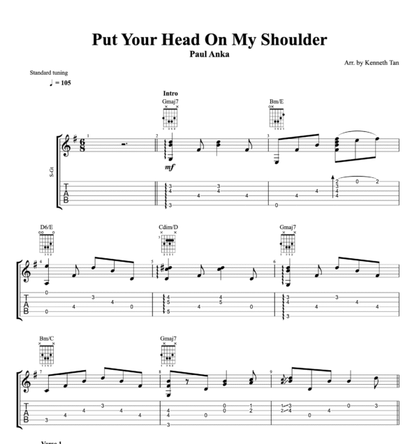 Put Your Head On My Shoulder - Paul Anka