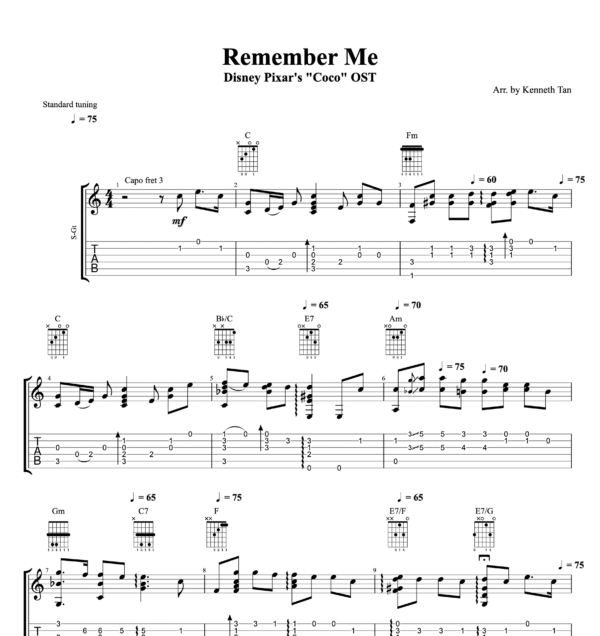 Remember Me - Disney Pixar's "Coco" OST