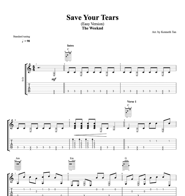 Save Your Tears (Easy Version) - The Weeknd