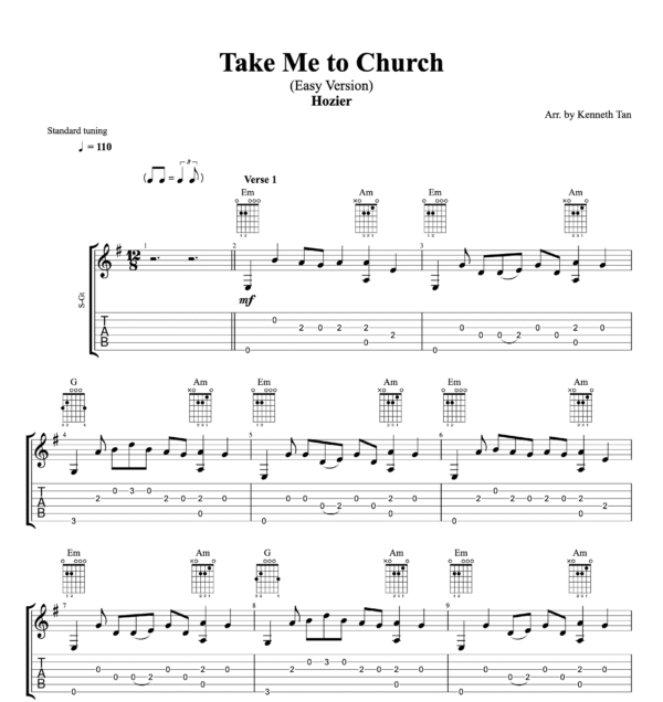 Take Me to Church (Easy Version) - Hozier