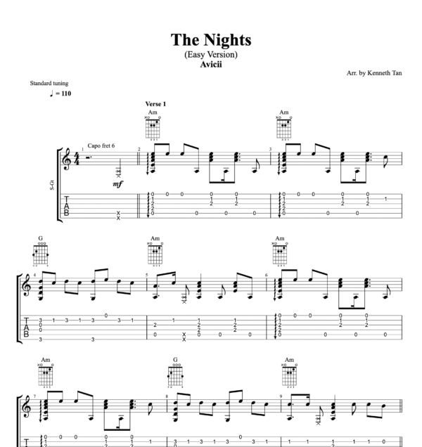 The Nights (Easy Version) - Avicii