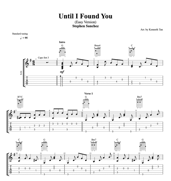 Until I Found You (Easy Version) - Stephen Sanche