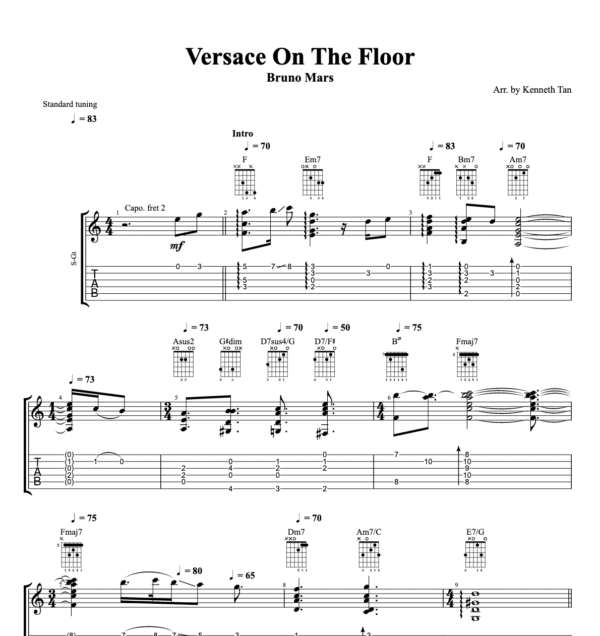 Versace On The Floor - Bruno Mars