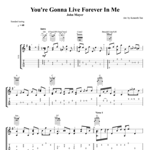 You're Gonna Live Forever In Me - John Mayer