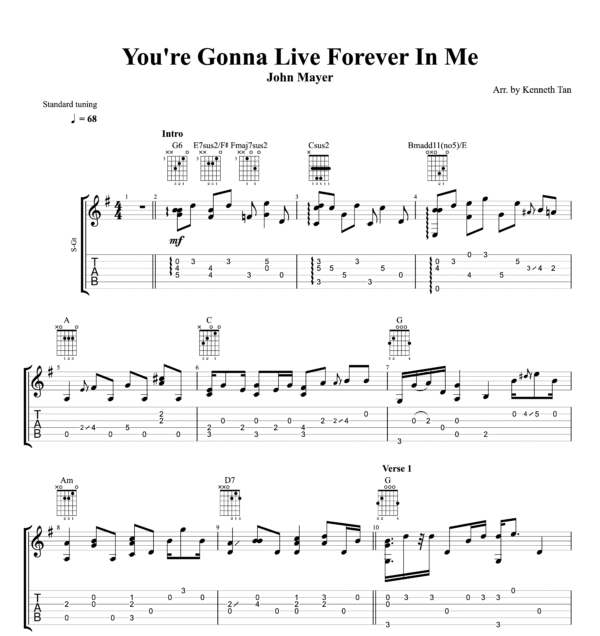 You're Gonna Live Forever In Me - John Mayer