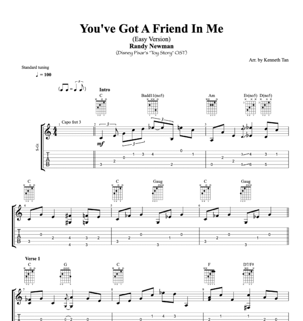 You've Got A Friend In Me (Easy Version) - Randy Newman