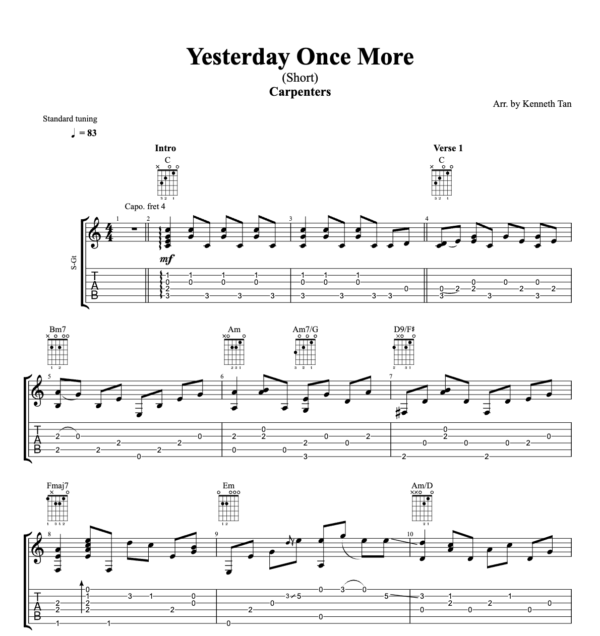 Yesterday Once More - Carpenters (Short)