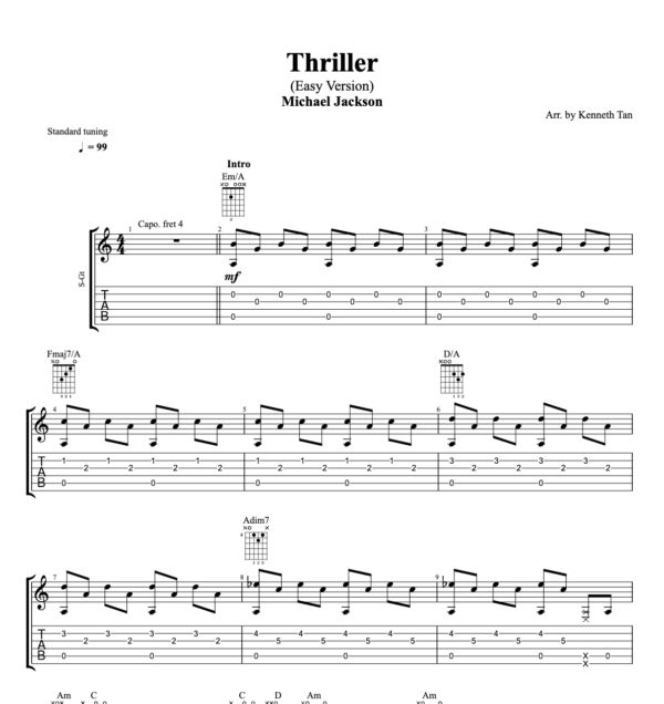 Thriller (Easy Version) – Michael Jackson